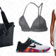 Nike Formflux Tote Bag, $84 | Hurley Di-Fit Knit Bralette, $20 | Nike Metcon 2 Training Shoe, $88 | Nike Rally Dress, $40